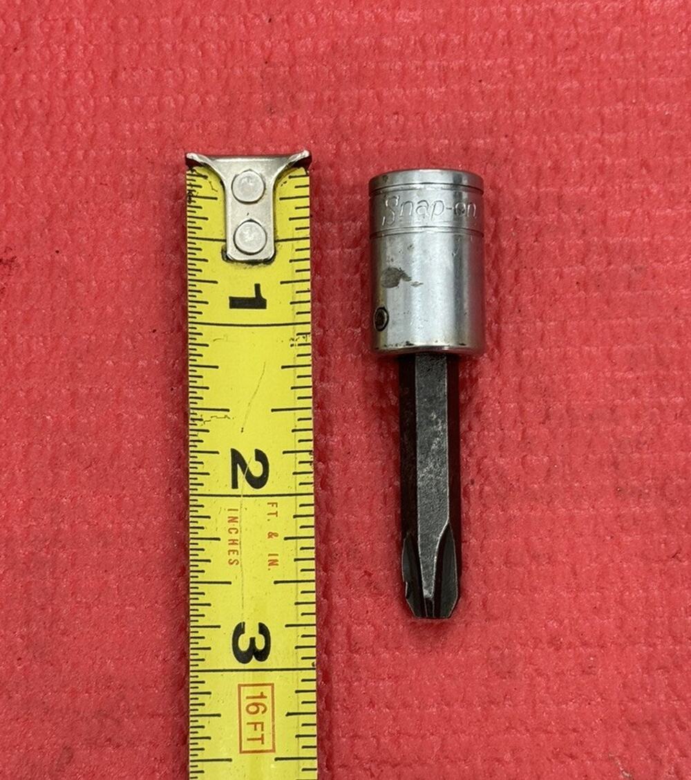 Vintage Snap-On Tools FP42B, 3/8" Drive Phillips Long Chrome Socket Made in USA